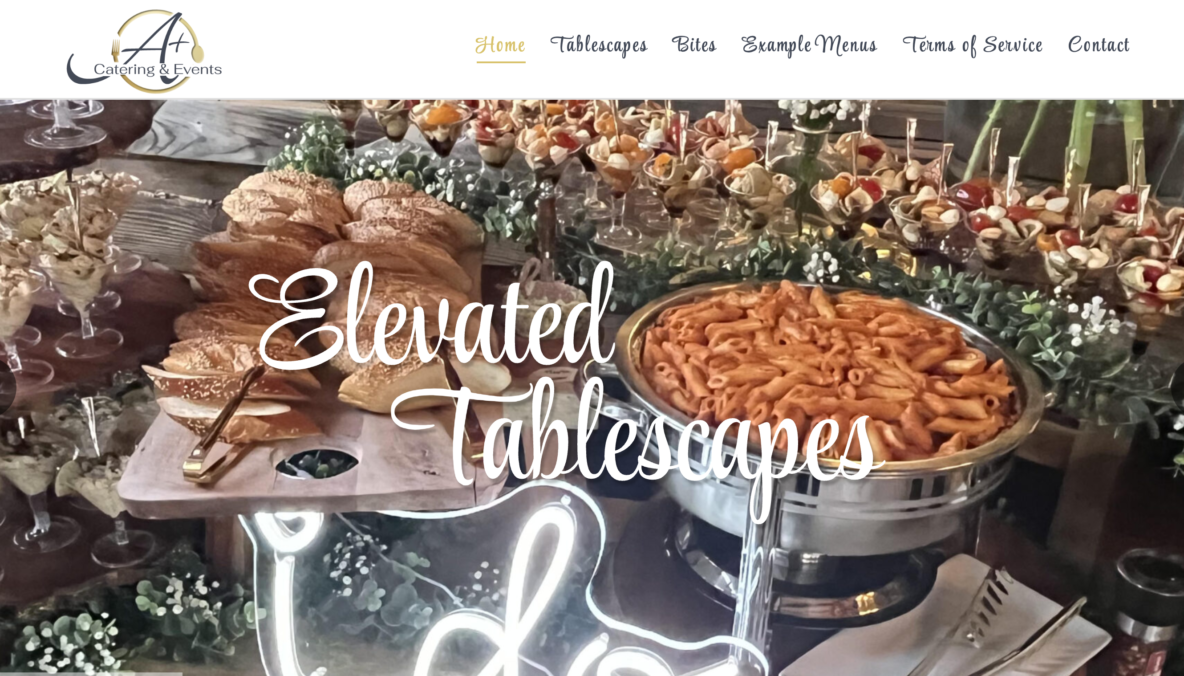 website design for caterers